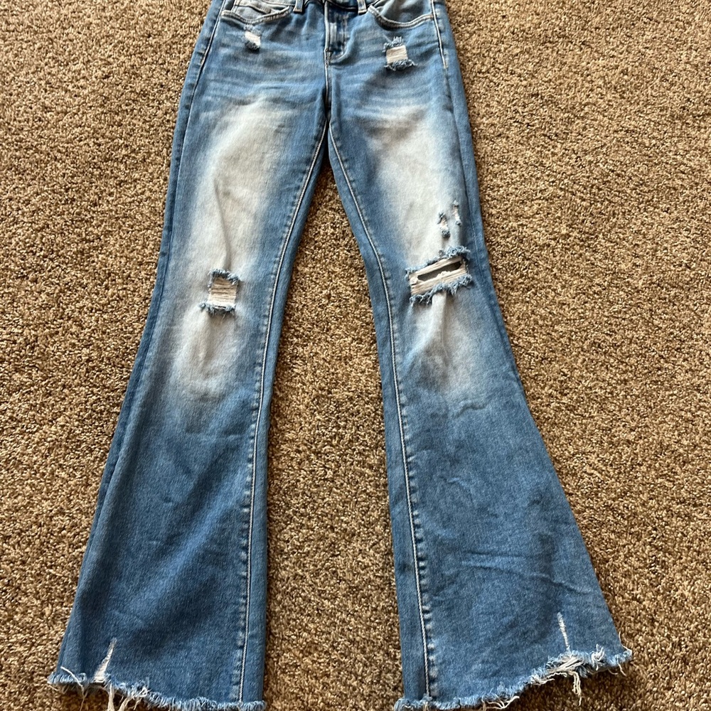 Flying Monkey Blue Flare Wide Leg Jeans